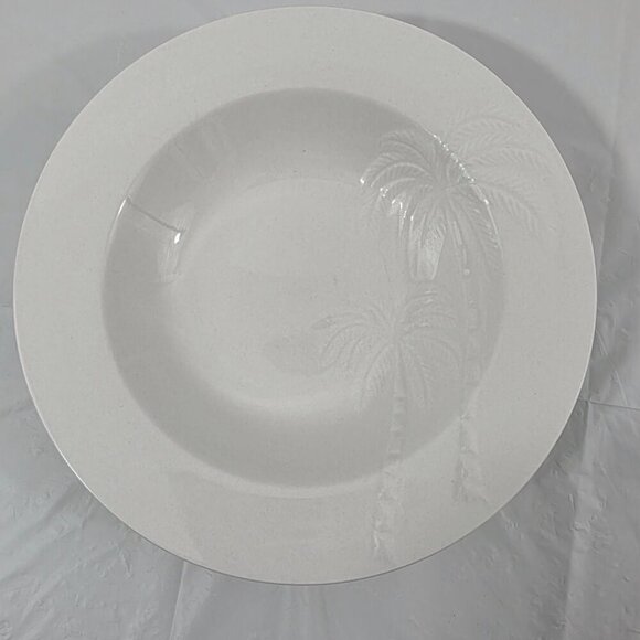 Oneida Palm Springs Palm Tree Rimmed 9” Stoneware Soup Salad Bowls – Set of 2 - Picture 9 of 16